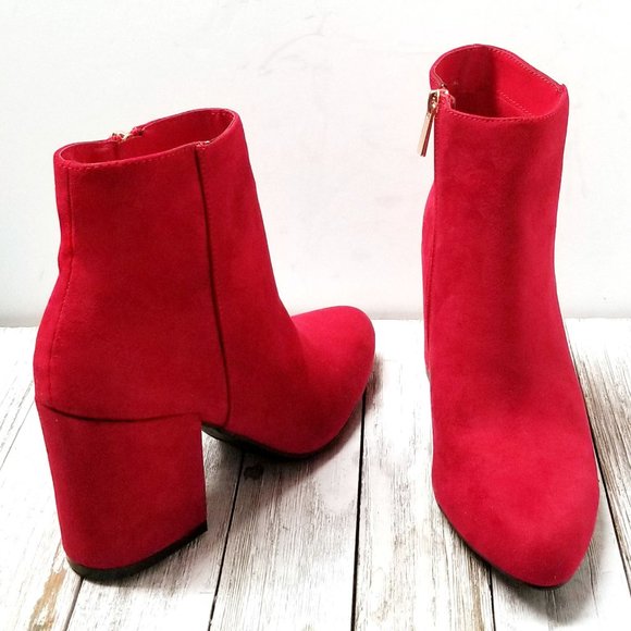 Chic Red Ankle Booties - Picture 4 of 4